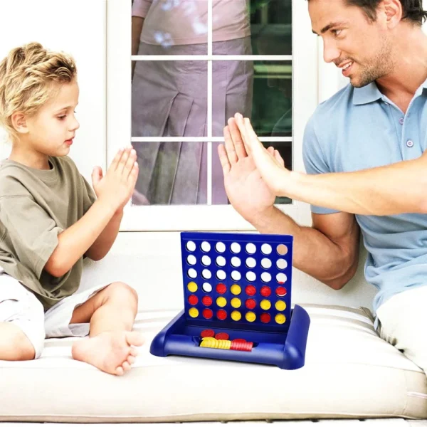 Connect of 4 in a Row, Board Games, Four in a Row Game, Recreational Puzzle - Image 3
