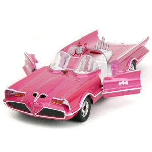 Pink Slips W7 1:24 Classic TV Series Batmobile Die-Cast Car w/Base