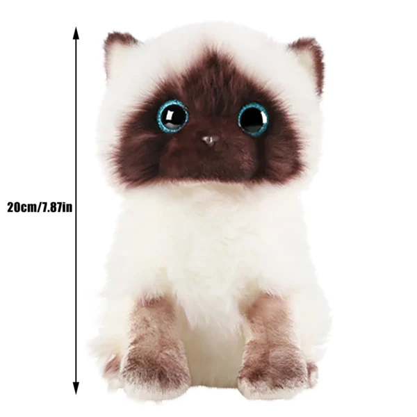 Plush Baby Doll Plush Siamese Cat dolls Stuffed Animals Toys Siamese Cat - Image 3